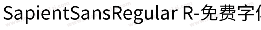 SapientSansRegular R字体转换